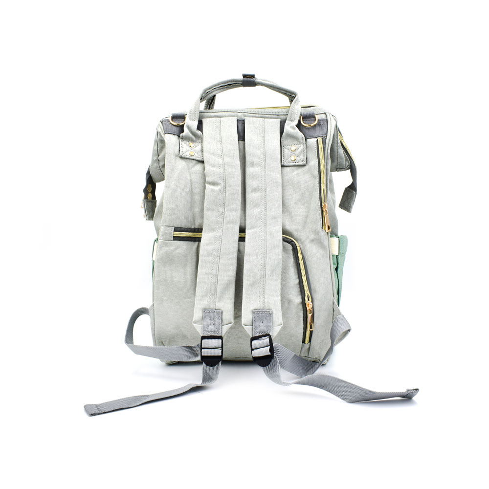 Τσάντα Μωρού Πλάτης Mommy Bag Backpack AiFi – Κυανό, Γκρι Ριγέ